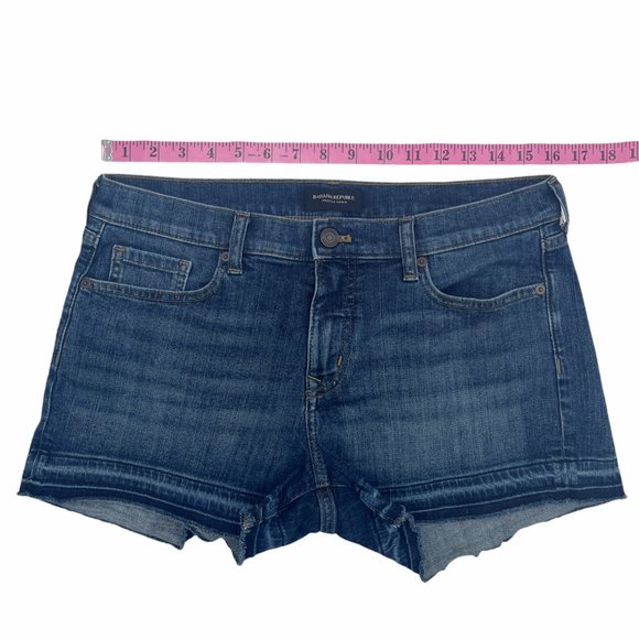 Banana Republic Jean Shorts Womens Size 6 Dark Wash Cut Off Casual Summer *Read* - Picture 10 of 12